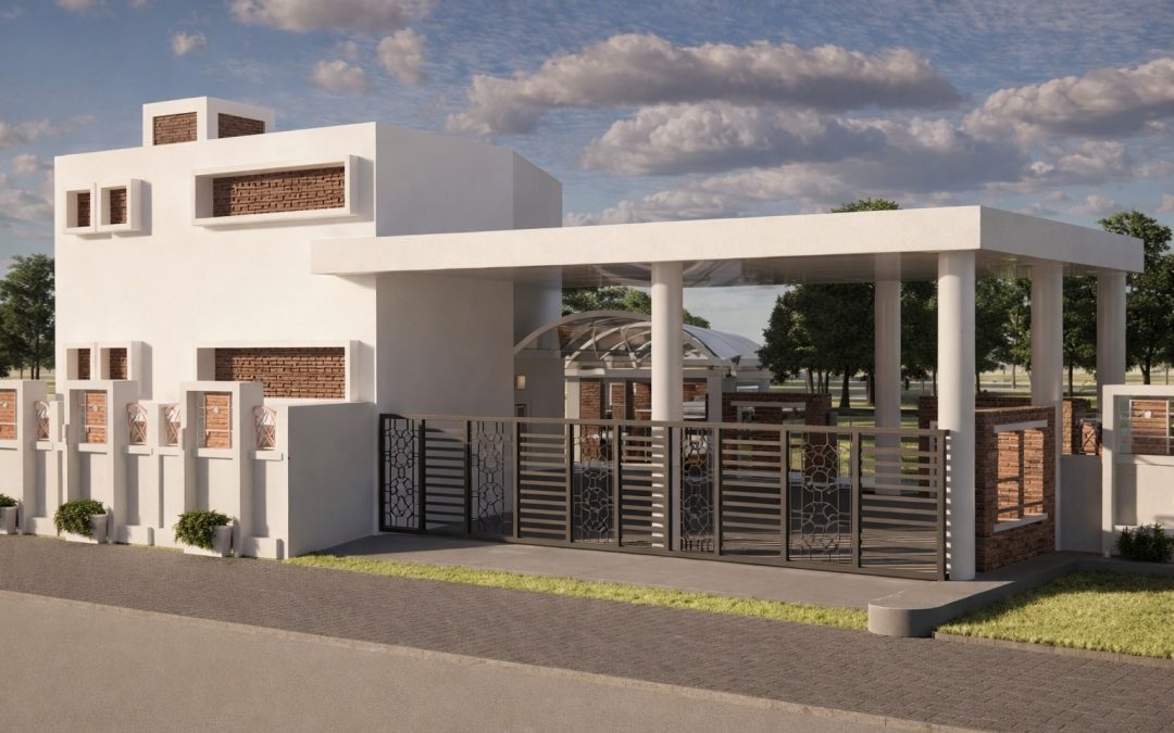 Two-Storied Utility Building at Central Graveyard, Shingra Municipality, Nator, Bangladesh